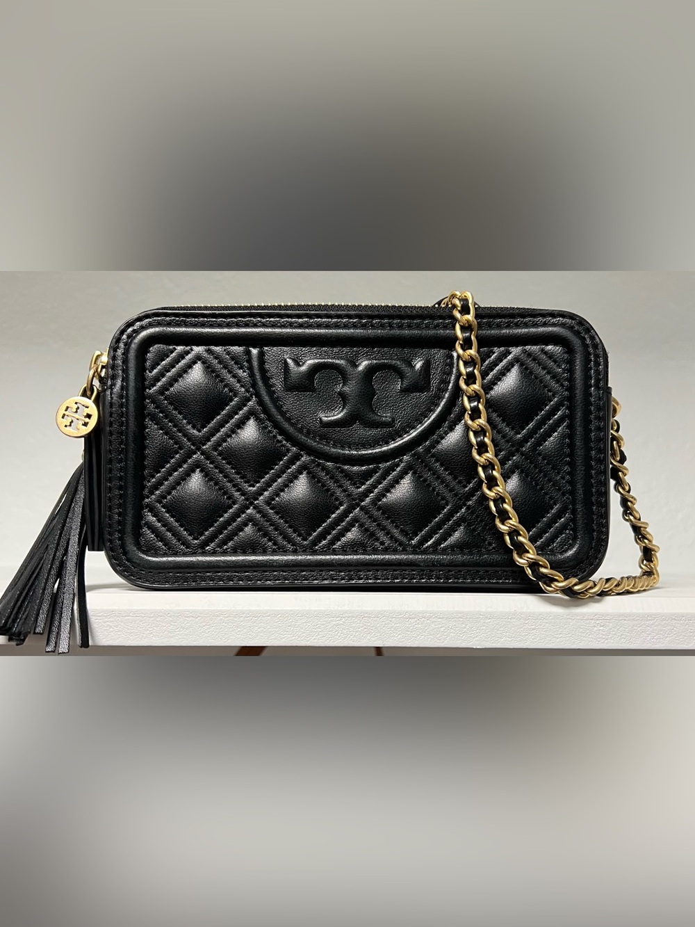 Tory Burch Women's Fleming Mini Double-Zip Bag